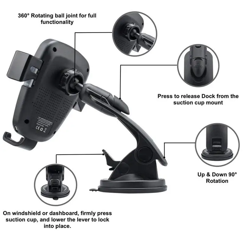QI 10W Беспроводная Быстрая зарядка автомобильная подставка держатель на рабочий