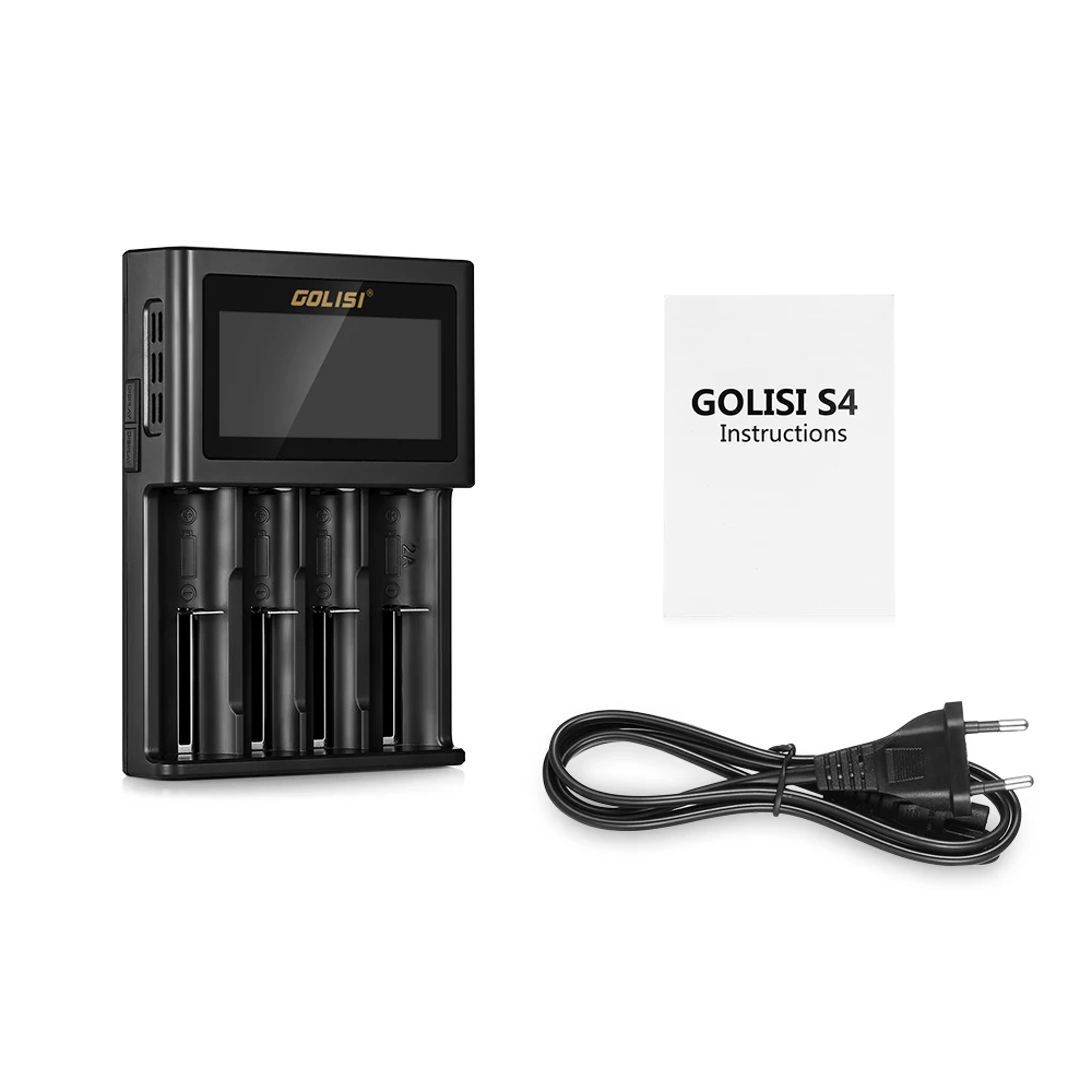 Горячие предложения Golisi S4 2.0A Интеллектуальный Lcd 18650 зарядное устройство для