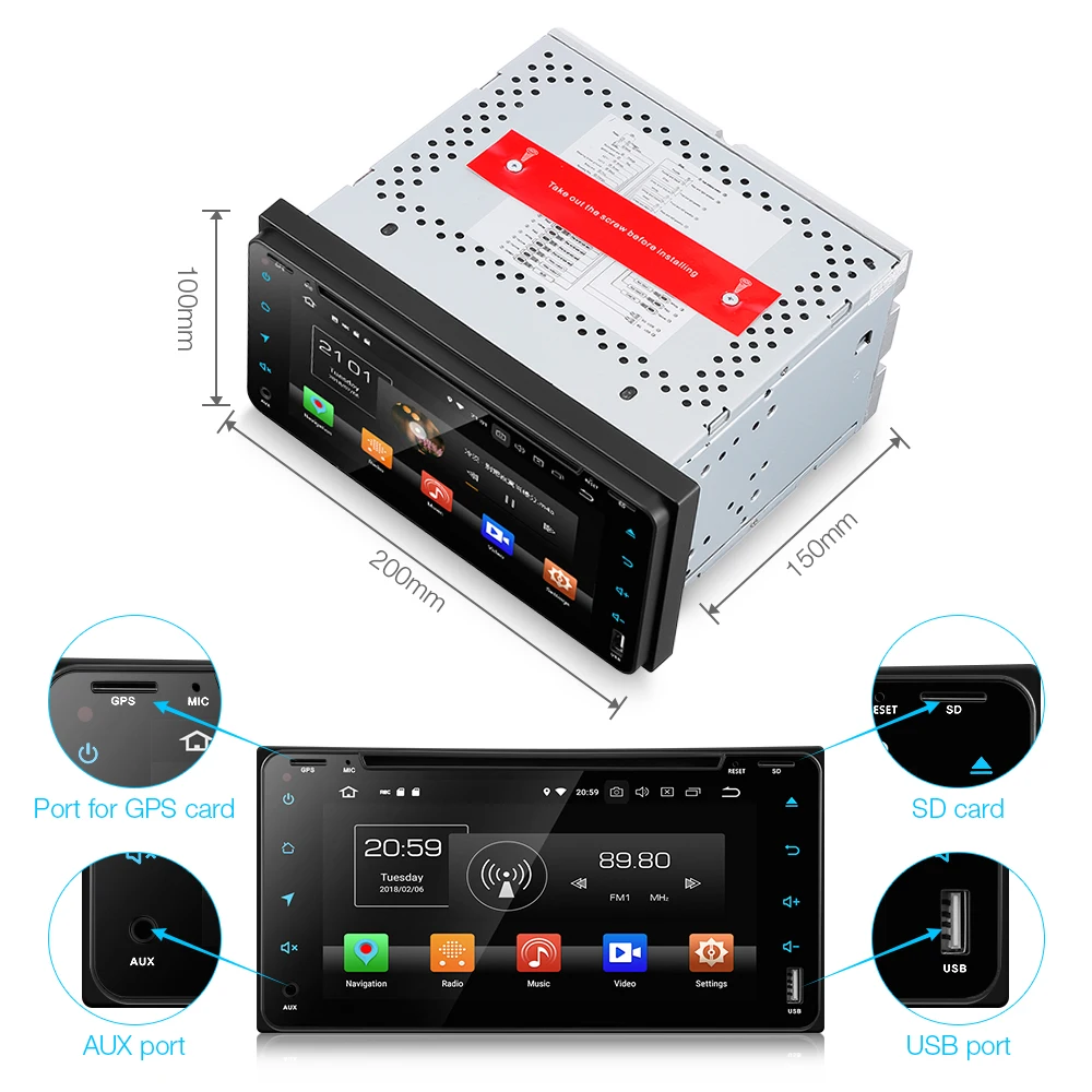 ZEEPIN KD-6905 Автомобильный мультимедийный плеер Головной блок 7-дюймовый