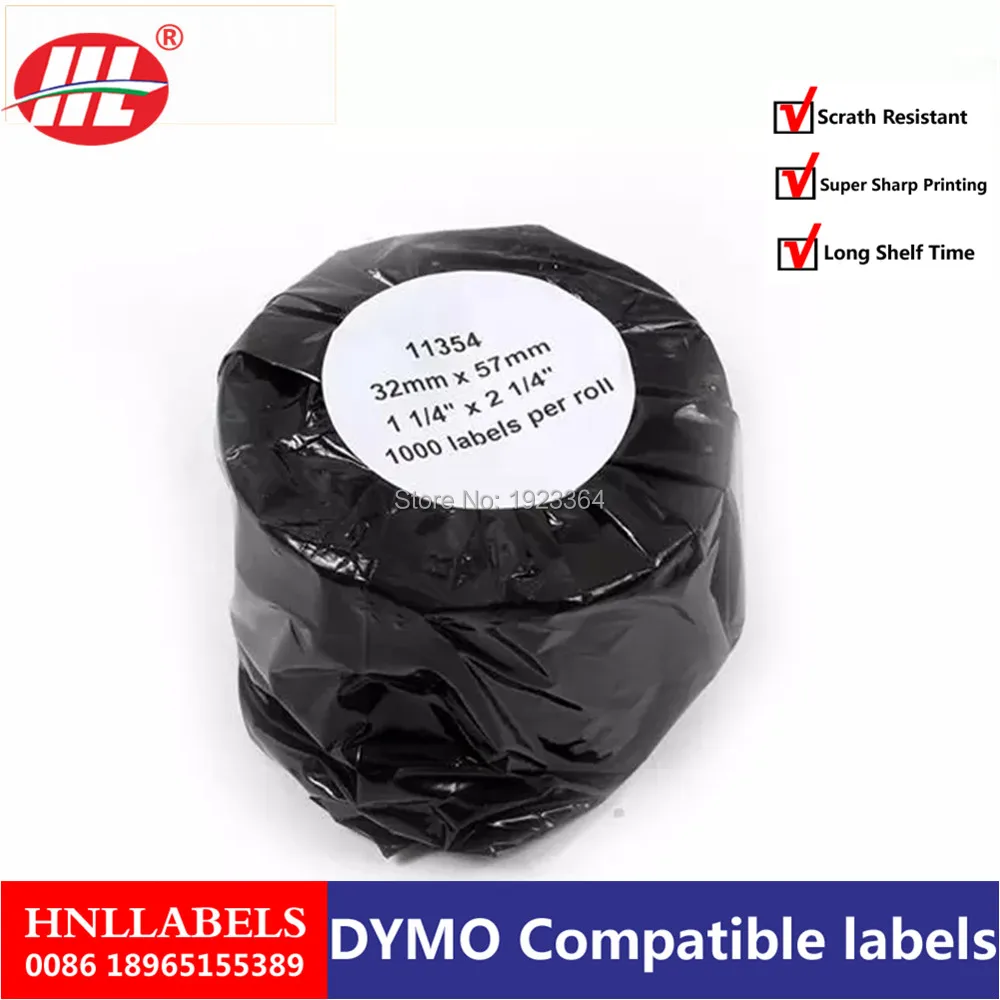 100X совместимые рулоны DYMO ярлыки 11354 dymo 1354 57 мм x 32 многофункциональные