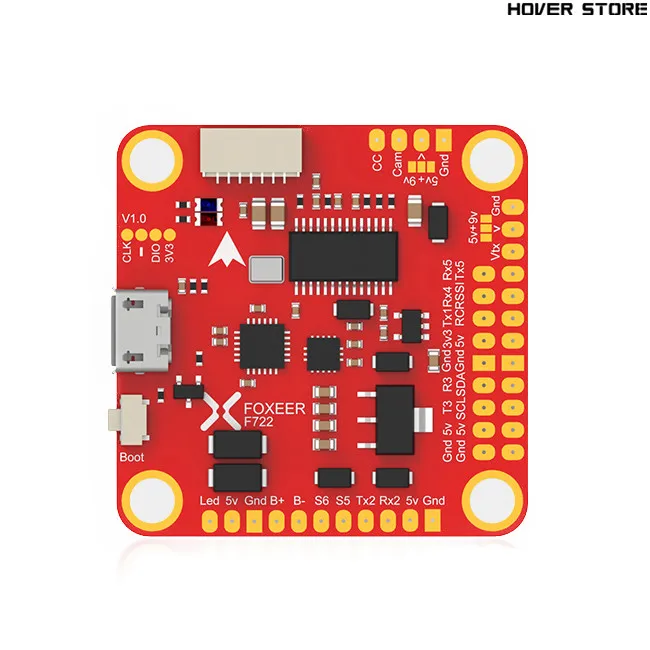 Контроллер Foxeer F722 AIO F7 с двумя полетами STM32F722RGT6 встроенный двойной гироскоп MPU6000 и