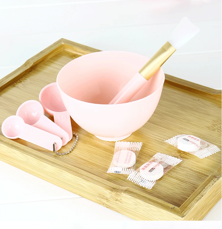 5 в 1 миска для смешивания Кисть ложка макияж набор косметический лицо маска лица