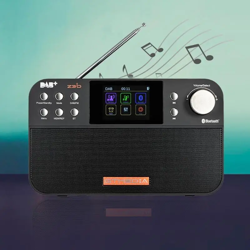 Портативный 2 4 дюймовый TFT lcd цветной экран GTmedia Z3B DAB + FM RDS радио Будильник с