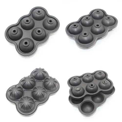US Silicone Whiskey Ice Cube Ball Maker Mold Sphere Mould Party Bar Tray Round | Дом и сад