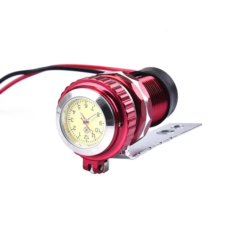 12V Мотоцикл модифицированные аксессуары в машину с USB, туманный распылитель с часы Зарядное устройство Водонепроницаемый мобильного телефона Зарядное устройство прикуриватель USB мото