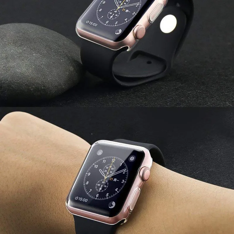 Для серии 1 чехол для Apple Watch защита экрана iWatch Общий защитный TPU HD Прозрачный