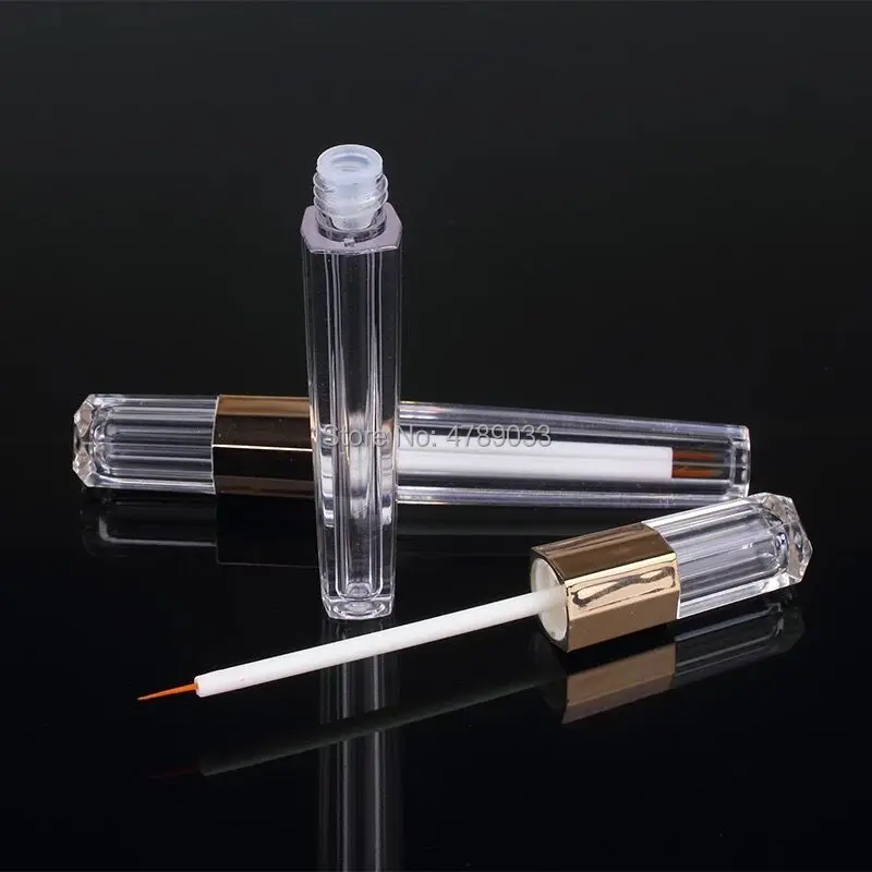 

10/30/50pcs 3ml Acrylic Cosmetic Empty Eyelashes Tube Mascara Eyeliner Vials Bottle, Clear Liquid Eyeliner Refillable Container