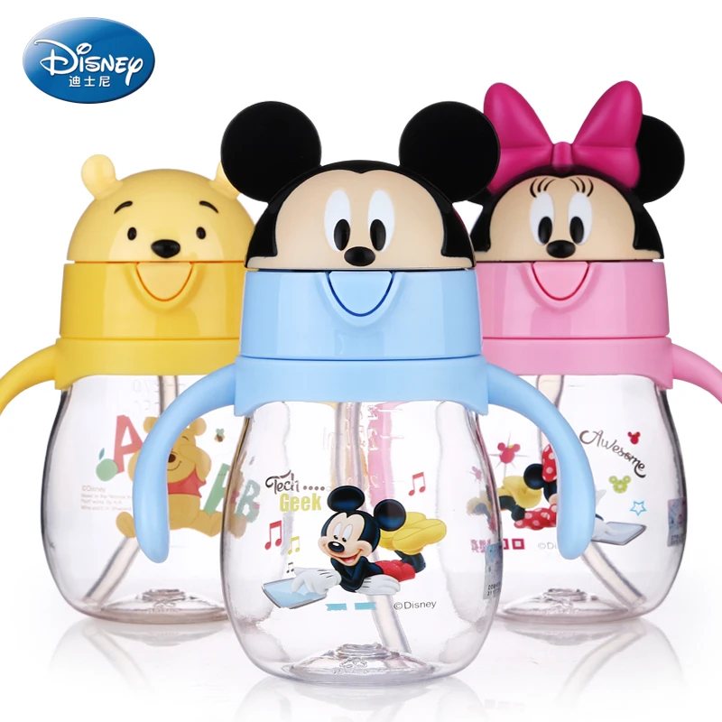 270 мл чашка для кормления детей Disney с соломинкой бутылочка малышей ручкой бутылка