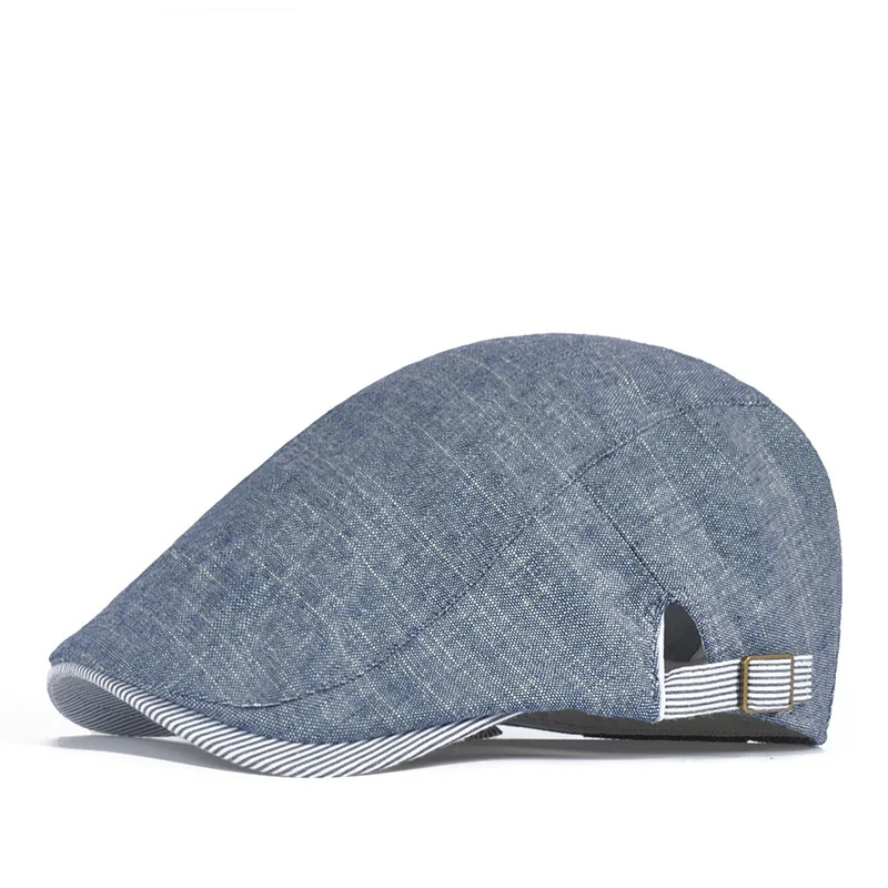 

Adult Summer Thin Ivy Cap Male Casual Cotton Newsboy Hat Man and Woman Cool Beret Caps
