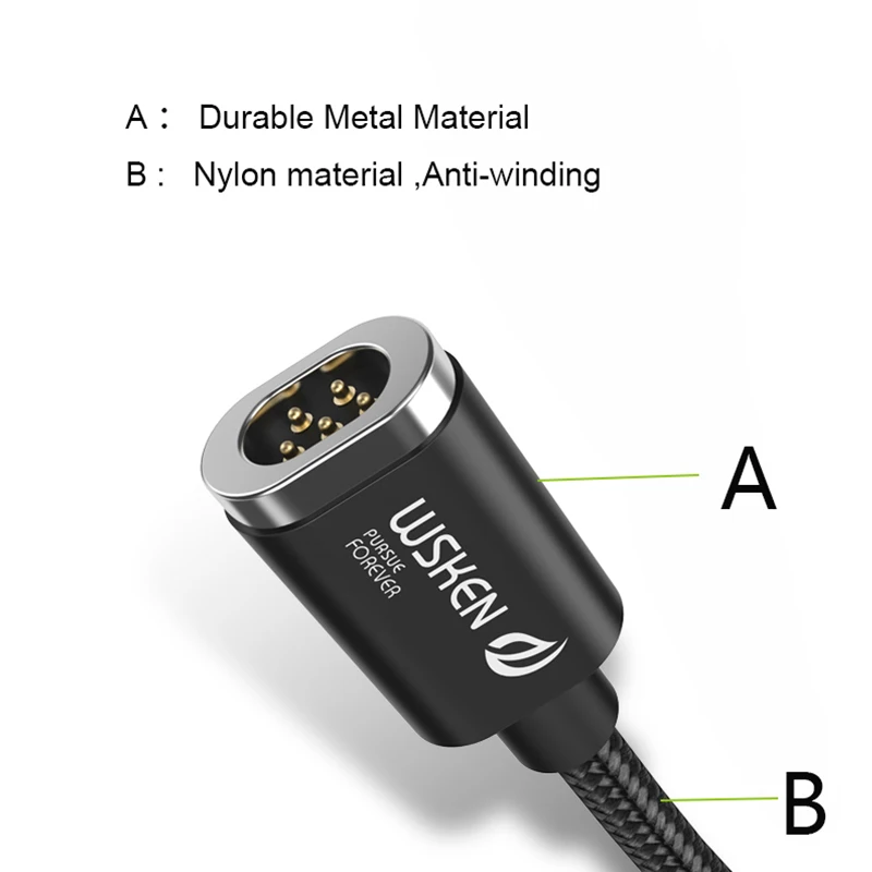 Wsken USB Магнитный зарядный кабель для iPhone xs x 8 7 6 магнитное зарядное устройство Micro