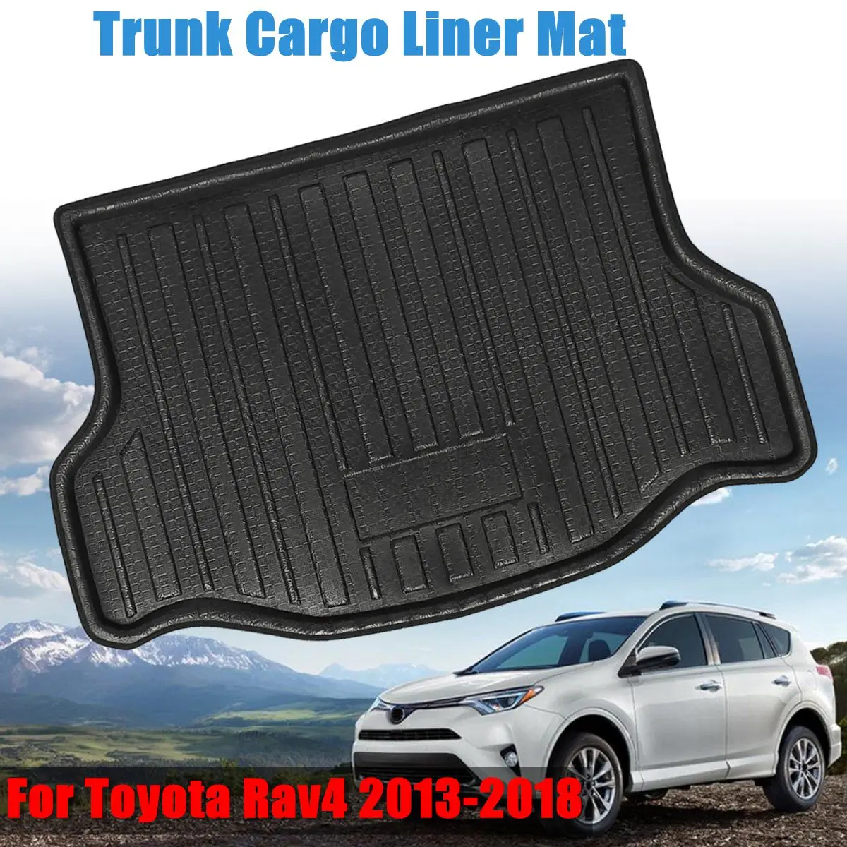 Задний коврик для багажника напольный поднос водонепроницаемый Toyota Rav4 2013 2014 2015