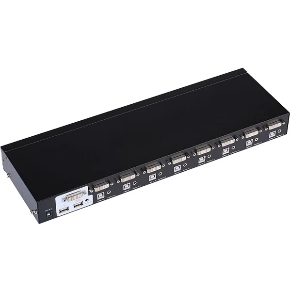 Автоматический переключатель KVM DVI 8 портов с аудио USB мышкой и клавиатурой