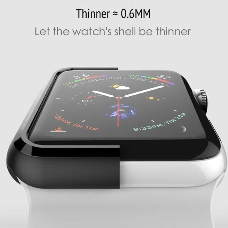 Защитный чехол рамка для Apple Watch band 44 мм 40 iwatch 4 с покрытием Ультратонкий Жесткий