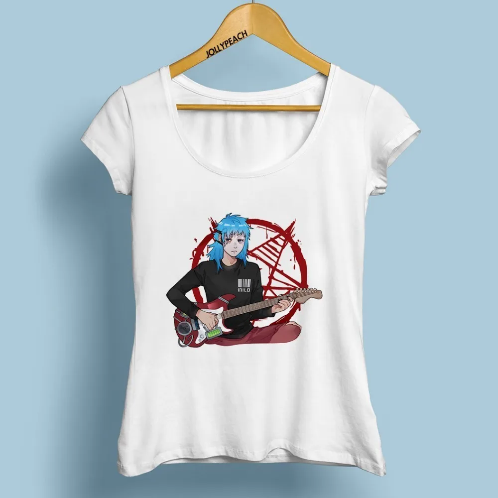 Женская футболка с коротким рукавом sallyface chibi белая Повседневная забавным аниме