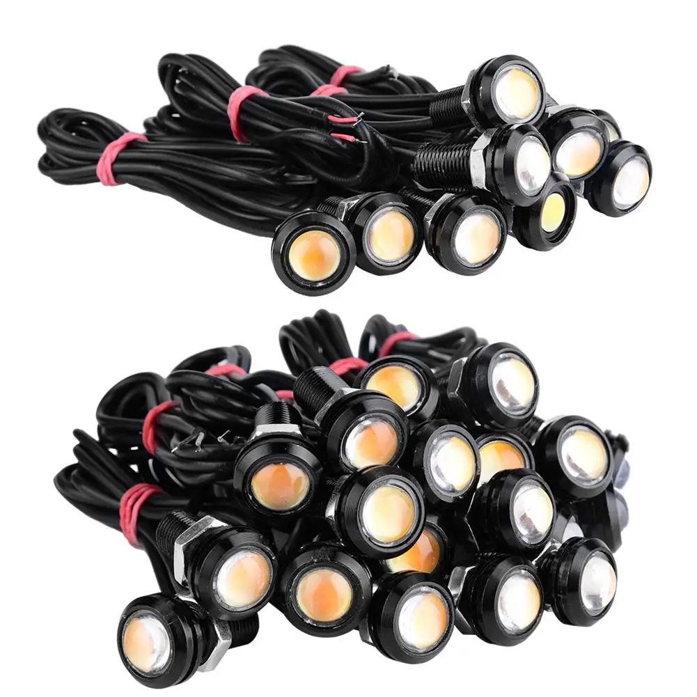 10 шт. Универсальный желтый 9 Вт LED Eagle Eye водонепроницаемый DRL Дневной ходовой