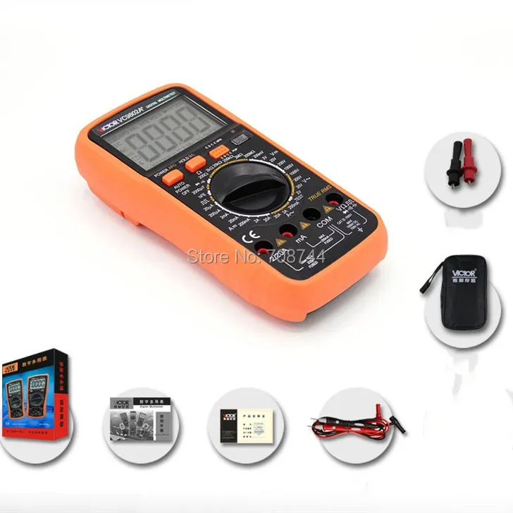 Цифровой мультиметр VICTOR VC9802A + профессиональный Victor цифровой напряжение