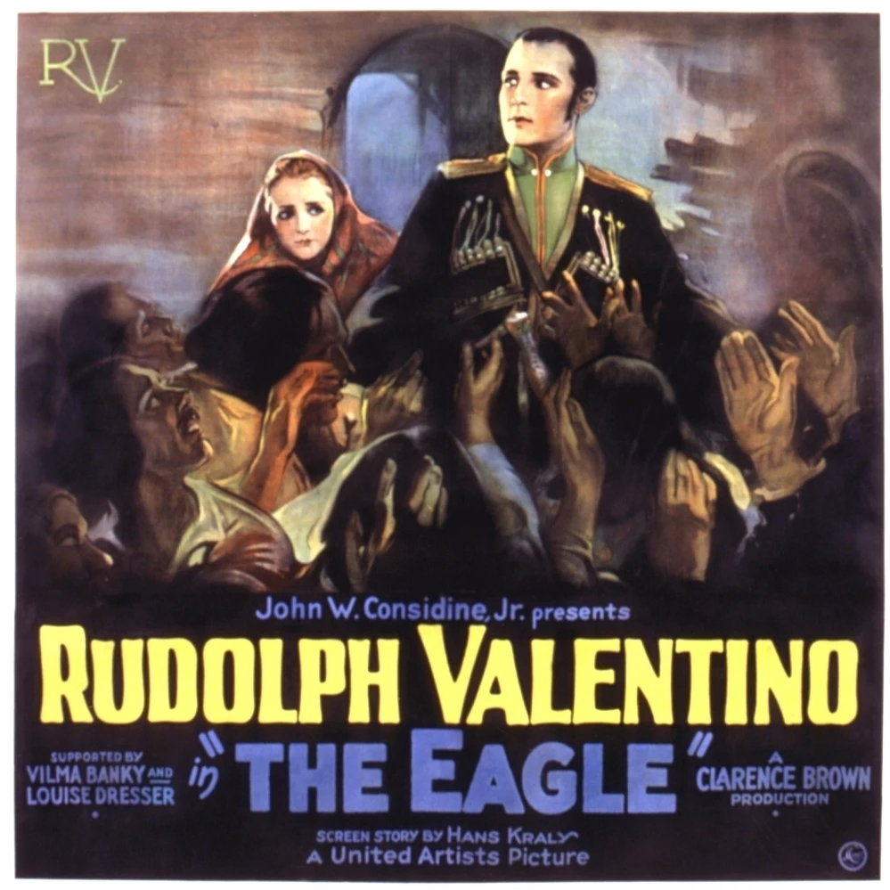 The Eagle Vilma Banky Rudolph Valentino 1925 постер с фильмом Masterprint (28x22)|Таблички и знаки| |
