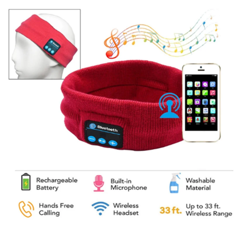 Bluetooth музыкальная повязка на голову беспроводная стерео гарнитура для спорта