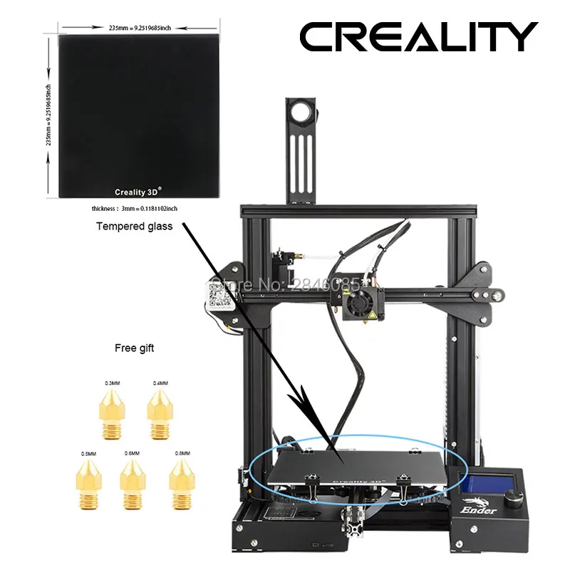 Новейший Ender 3 Creality 3d принтер DIY Kit v слот prusa I3 Обновление выключение Макс