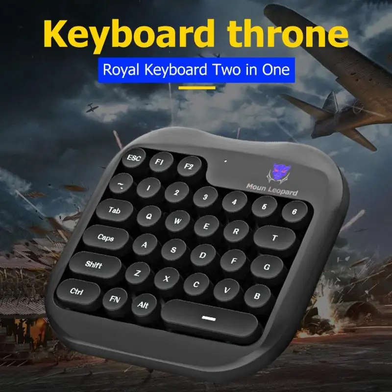 USB Проводная игровая клавиатура с одной рукой Мембранная для PUBG Mobile Black ouse to