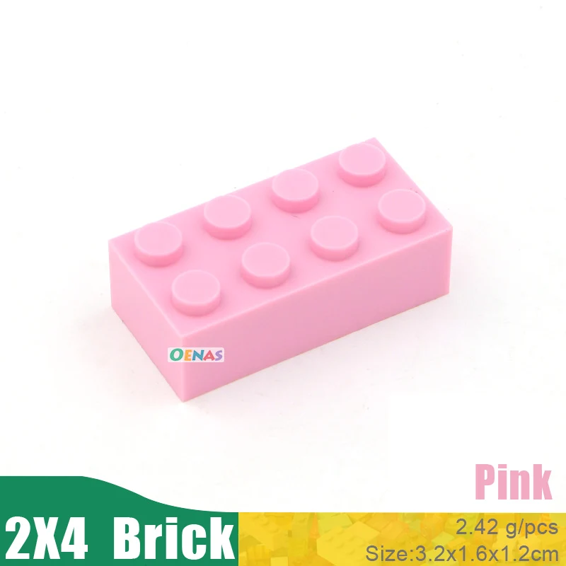 100g 40pcs/bag Educational Kids Toy Plastic Building Blocks Accessories 2x4 Brick DIY Kit Compatible With L*goes In Bulk | Игрушки и