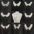 Белая вышивка, кружевной вырез высокого качества, Цветочный декор ткани, блузка, мотив, платье, швейная аппликация, сделай сам, аксессуары для одежды