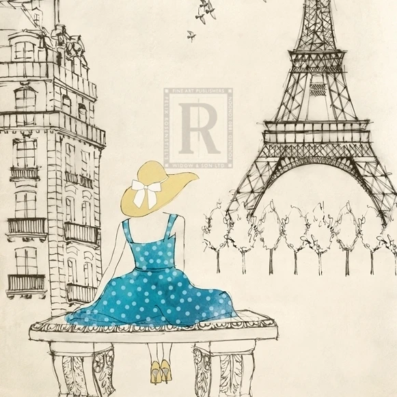 Sketchbook Paris II постер печать Lottie Fontaine -9x12 Таблички и знаки  | Отзывы и видеообзор