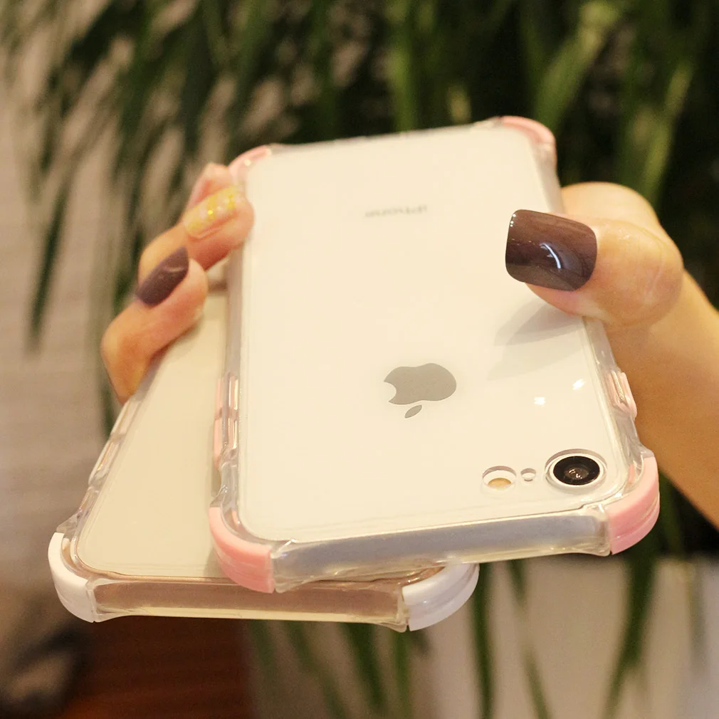 Case For Iphone X XR 7 8 MAX Plus 6 6S 5 5S Brand Dual Layer Transparent 5D Full Shockproof HD |