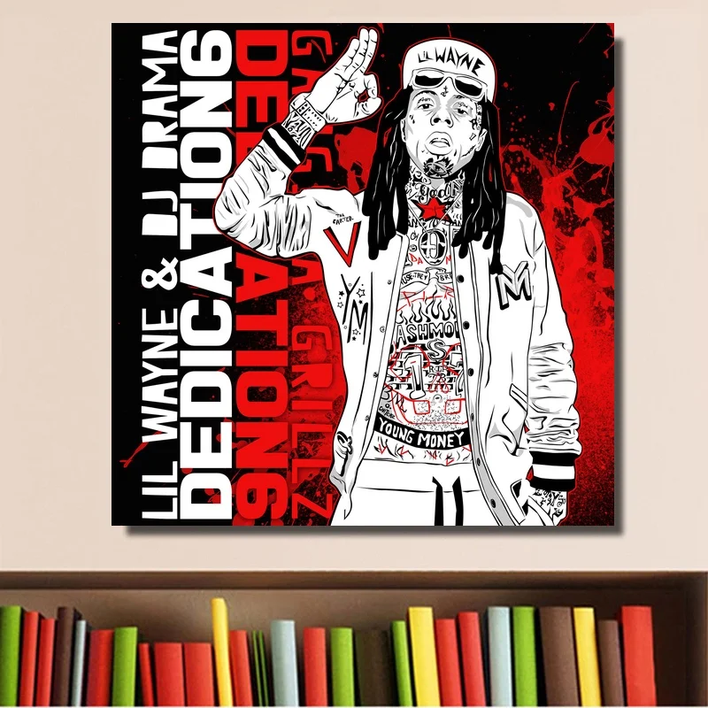 Постер Lil Уэйн Dedication 6 Mixtape Обложка альбома постер печать на холсте домашний декор