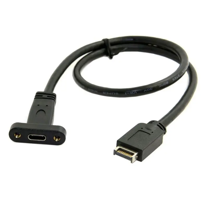 USB 3 1 Разъем передней панели для USB-C типа C Женский удлинитель с винт крепления 40 см