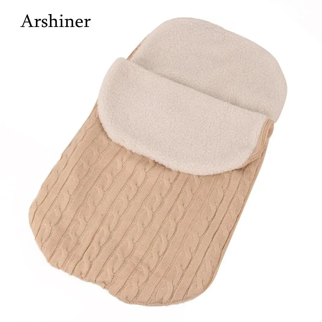 Newborn Unisex Sleeping Knit Sleepsacks Bag Blanket Swaddle Stroller Winter Baby Casual Solid | Мать и ребенок