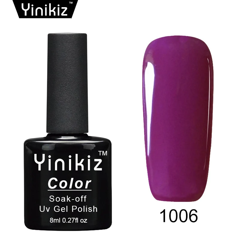Yinikiz Esmaltes Гель лак для ногтей долговечный Сияющий Красочный отмачиваемый гель
