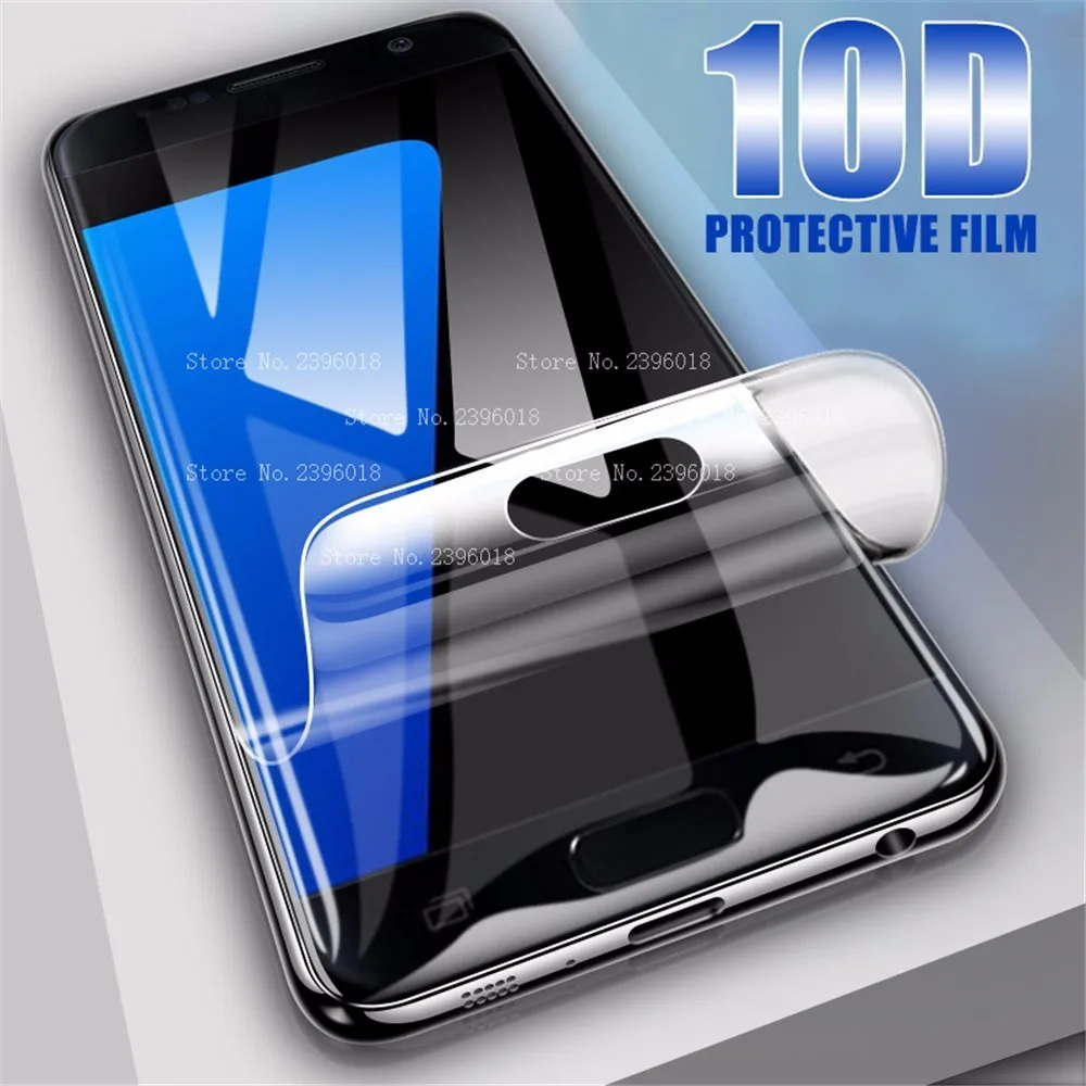 

Full Soft Screen Protector on the For Samsung Galaxy S10 9 Plus 10E J 3 4 6 A 3 5 7 6 2018 2017 New 10D Hydrogel Film Not Glass