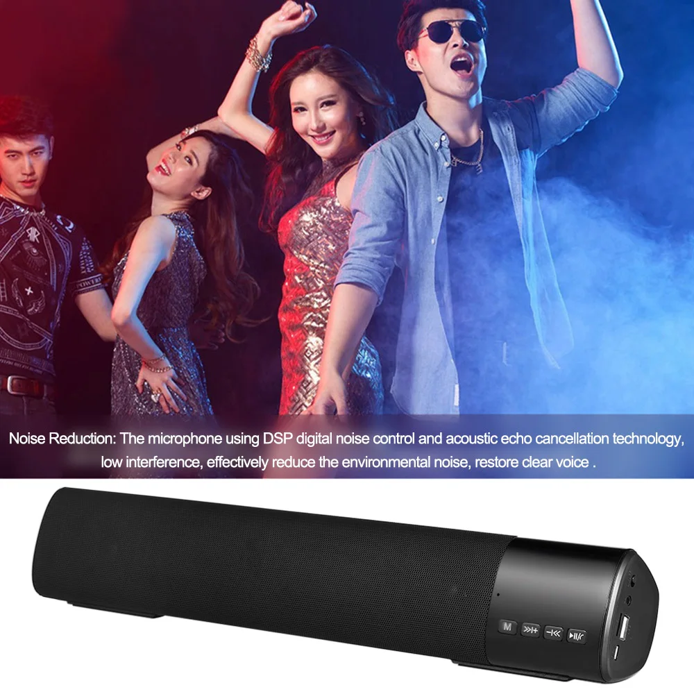 Docooler беспроводной динамик стерео музыкальный плеер Soundbar 10 Вт Bluetooth FM радио TF слот