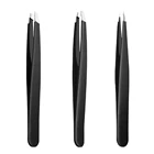 Пинцет для бровей, 3 шт.компл., из нержавеющей стали