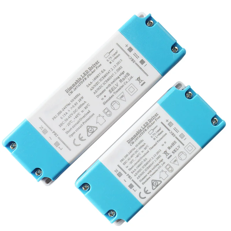 Flicker-free 16-18W 0.45A 36-40Vdc constant current dimming Triac Dimming led driver transformer EMC LVD  SELV  isolation design