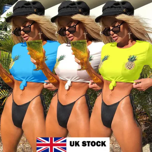 UK Женский комплект бикини купальник с высокой талией женский купальный костюм