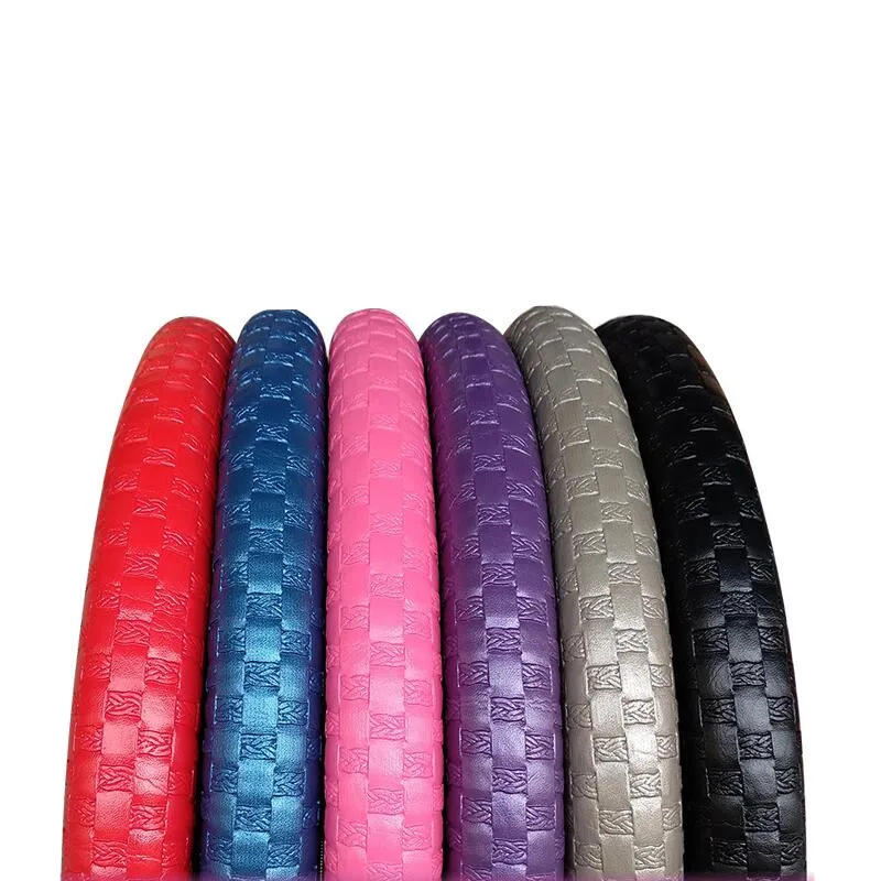 2019 Оплетка на руль тканая кожа Женская Удобная Обложка для автомобиля|Чехлы руль|