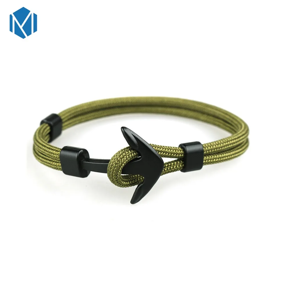 Новые Ретро ювелирные изделия Модные Браслеты Черные Мужская веревочная цепочка