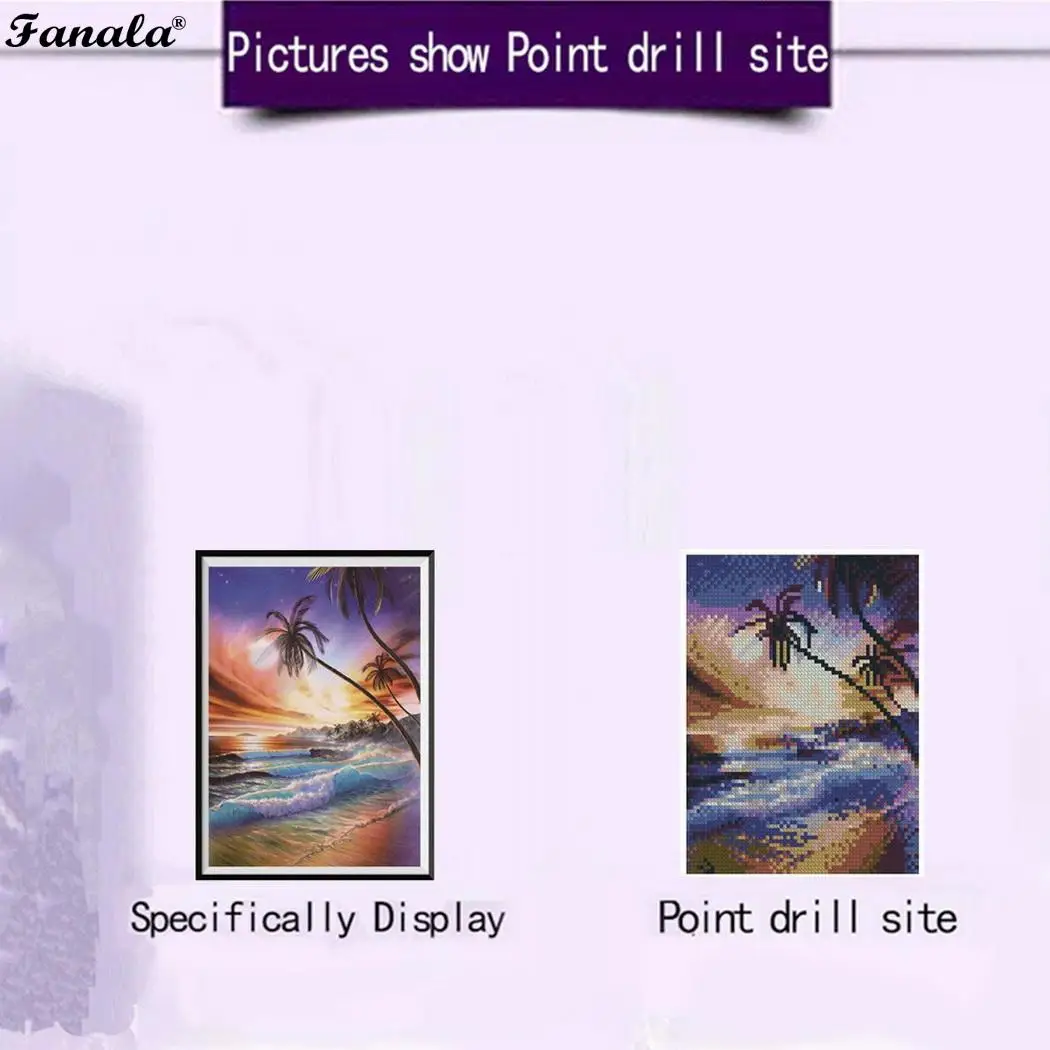 DIY Embroidery Landscape Rhinestone Painting Cross Bedroom Home Office etc. Stitch Drill Wall Decoration | Дом и сад