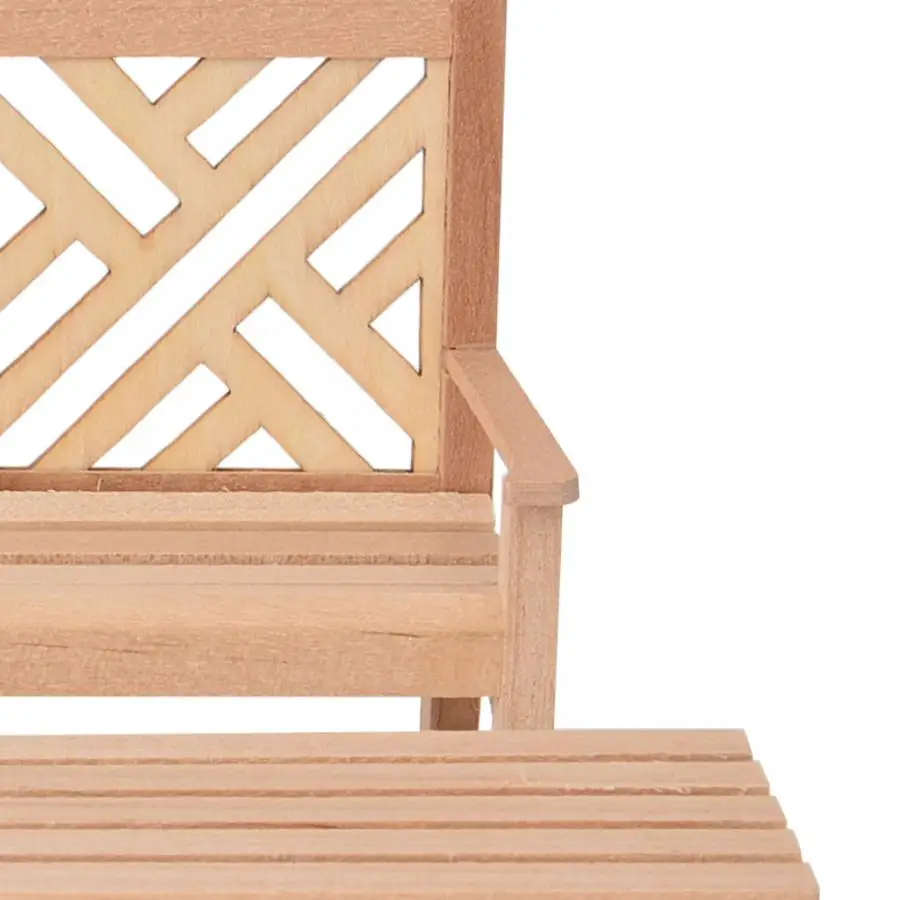 Масштаб 1:12 миниатюрные садовые стулья столы мебель для кукольного домика 4