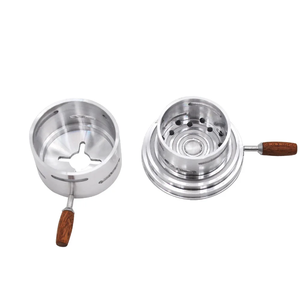 Professional Heat Keeper Double Handle Carbon Box Aluminum Alloy Hookah Shisha Burner Smoking Charcoal Stove |