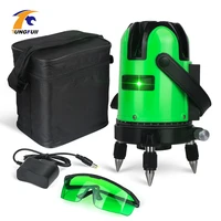 green laser levels 5 laser lines 6 points 360 degrees rotary 635nm outdoor mode receiver and tilt slash available auto line