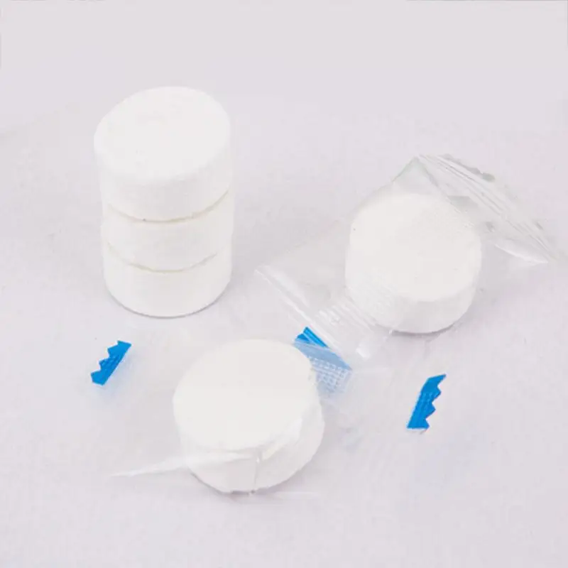 Портативное сжатое полотенце 100 шт хлопок одноразовое Надувное для здоровья лица