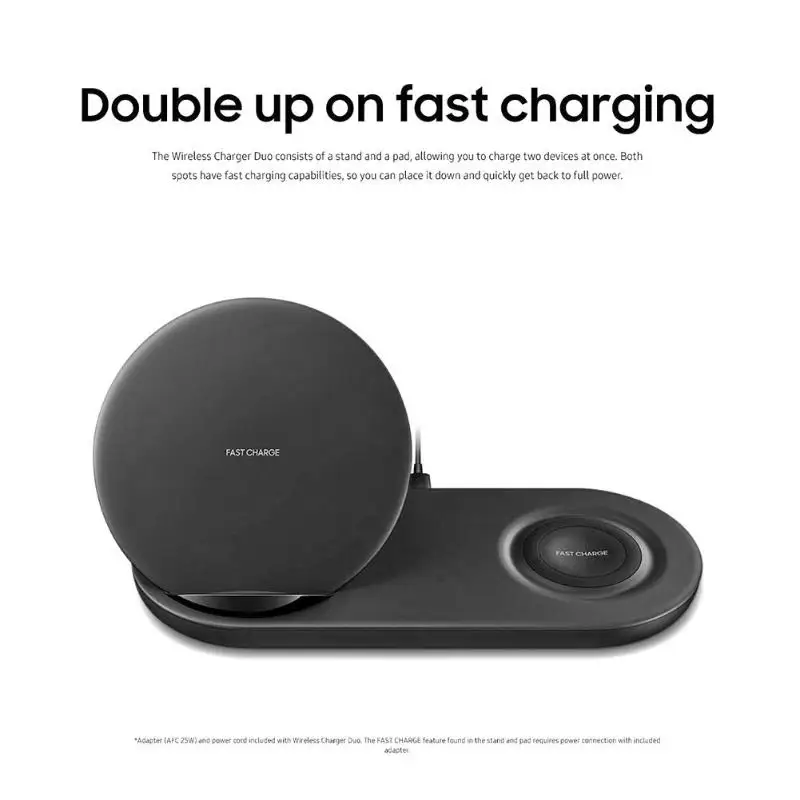 Беспроводное зарядное устройство ALLOYSEED Duo док-станция для часов Samsung Gear S3 Быстрая