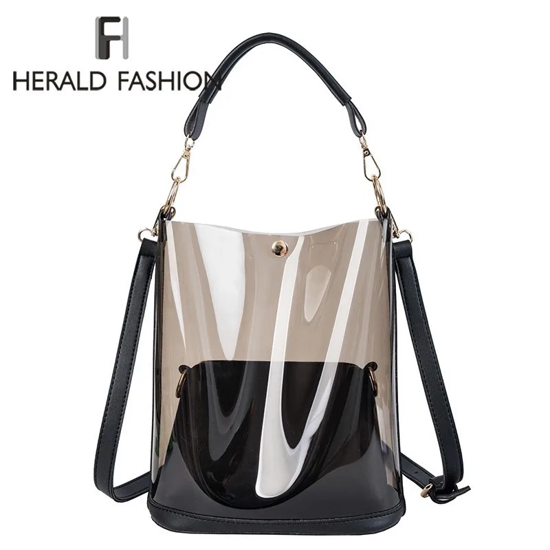 Herald Fashion 2 шт. женская прозрачная сумка на плечо Желейная конфетная Летняя Пляжная