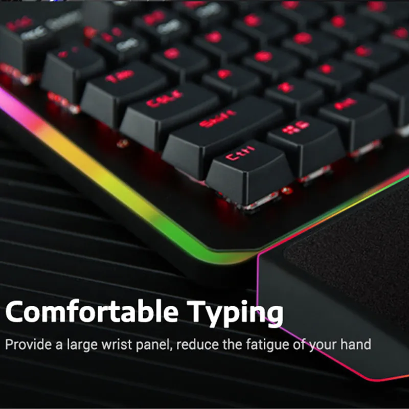 MVTV TK300 Mechanical Keyboard With RGB Backlight 104 Keys USB Wired Waterproof Gamer For Gaming IPX8 | Компьютеры и офис