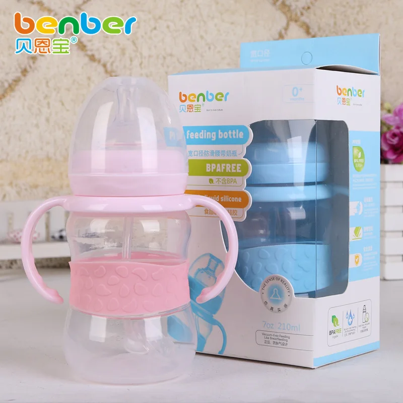 Pcbaby 210 мл ширина Калибр нескользящий пояс бутылочка для кормления детская ПП