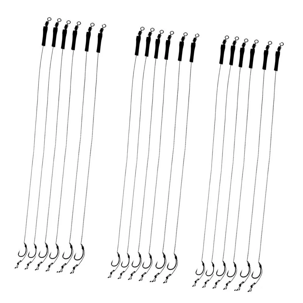 BMDT-18Pcs 12lb рыболовные вышки для волос Ассорти ручной вязки карпа крючки | Спорт и