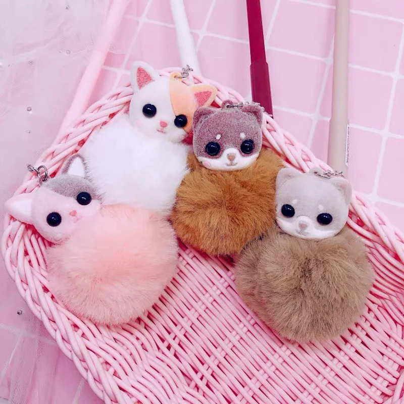 Kawaii мягкие товары для кошек гелевая ручка милые меховой шарик подвеска